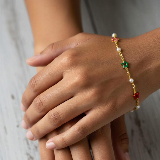 Star Pearl Charm Bracelet-SG440003