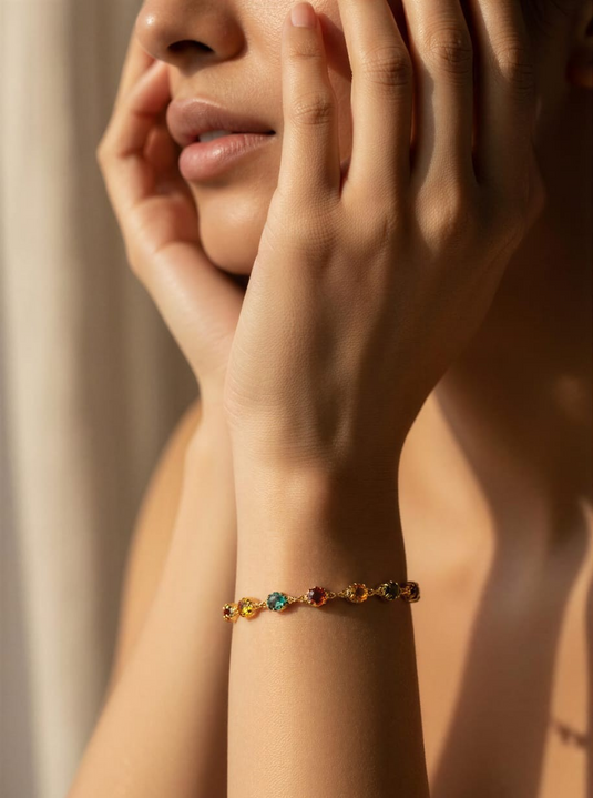 Colorful Stone Charm Bracelet-SG440002