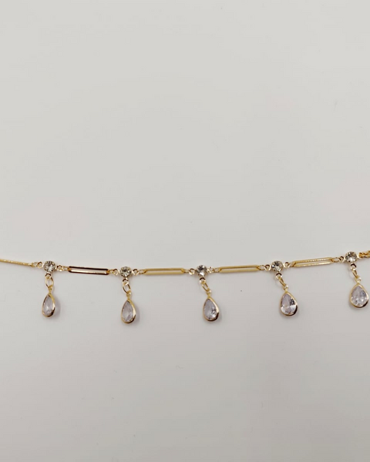 Crystal Drop Charm Bracelet-SG440006