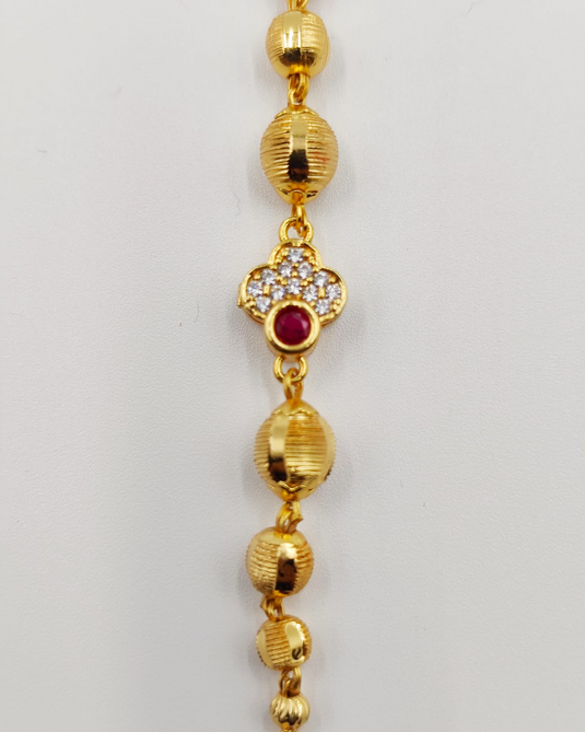 Ruby Center Bead Bracelet-SG440008