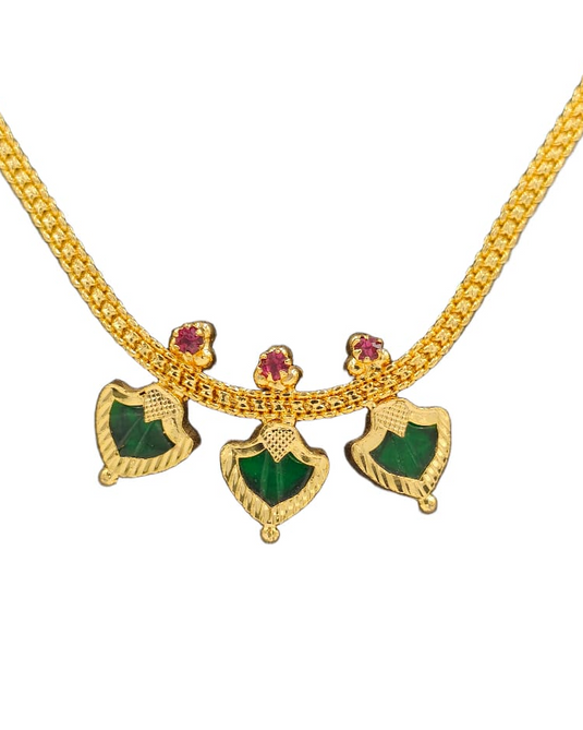 Traditional Palakka Gold Covering Necklace-SG220007