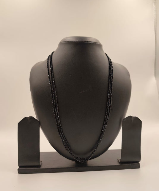 Black Crystal Beads Necklace-SG220003