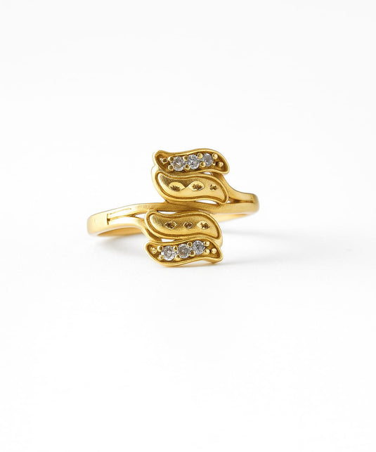 Elegant Gold AD Stone Ring-SGC1140016