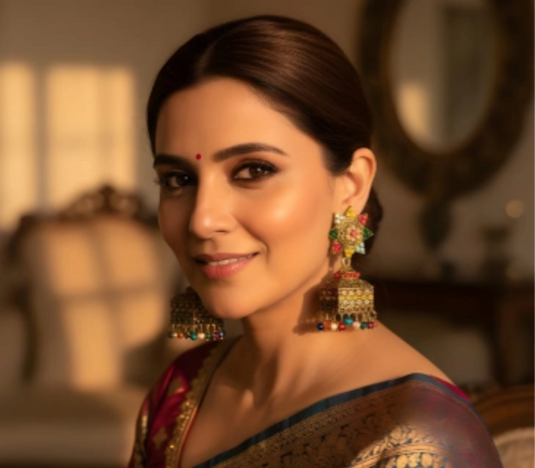 Silver Shade And Rainbow Stone Green & Blue