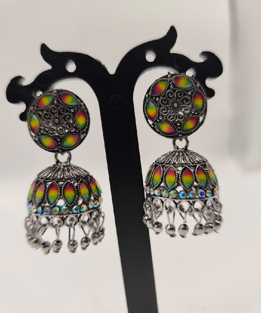 Silver Rainbow Stone And Multi Shade-RC330010