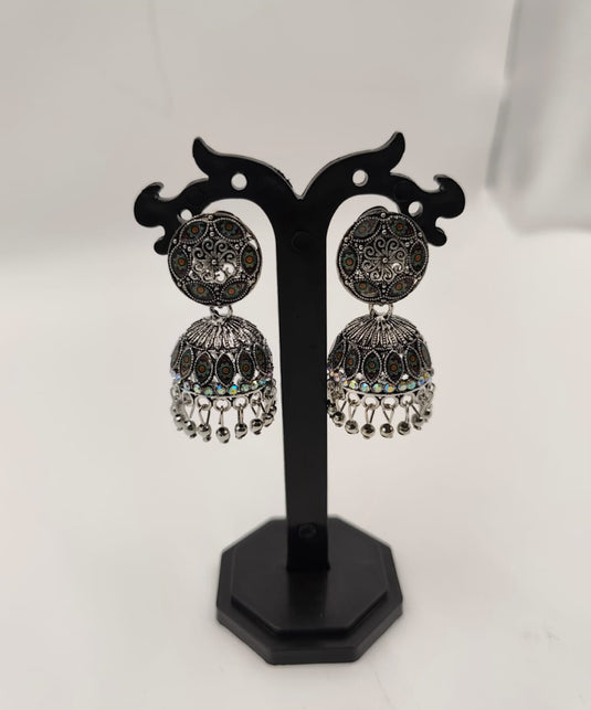 Silver Shade And Rainbow Stone Green & Blue-RC330006