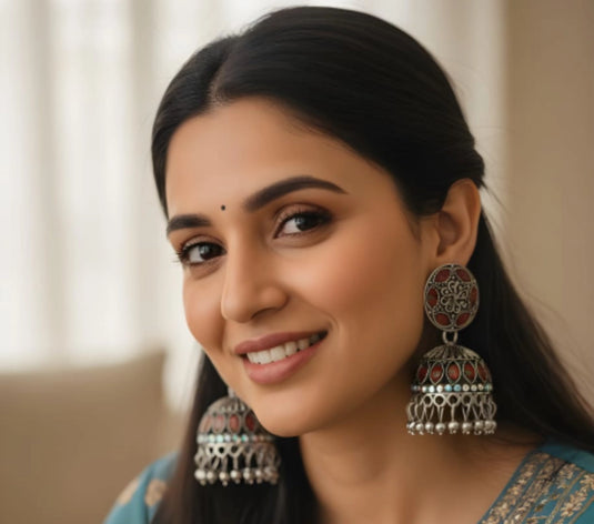 Silver Shade And Rainbow Stone Brown