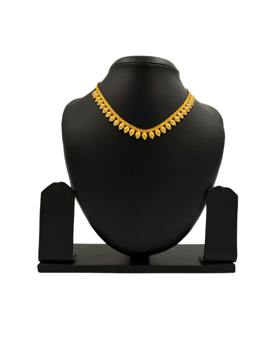 Leaf Design Gold Plated Necklace-SG220004