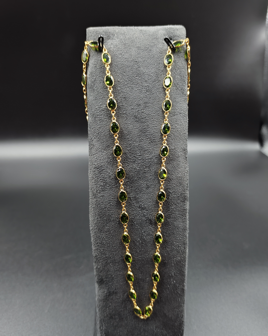 Green Semi-Precious Stone chain -SG330012