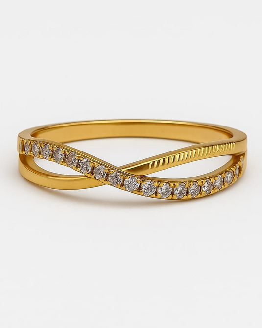 Infinity Twist AD Stone Ring-SGC1140010