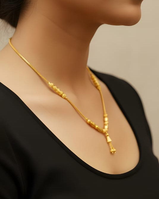 Elegant Gold Covering  Necklace-SG2200011