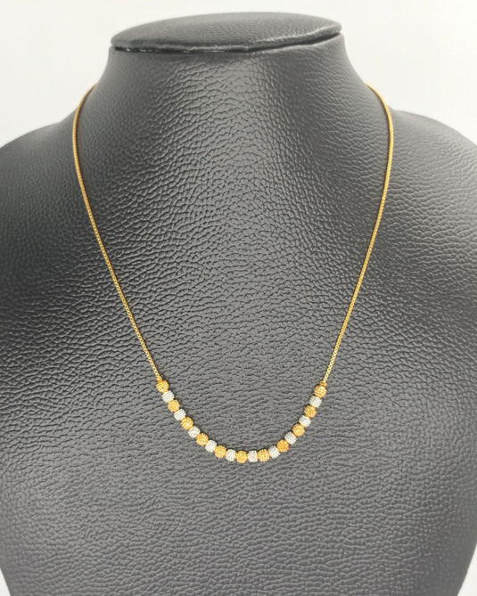 GOLD AND SILVER BALL CHAIN-TP550001