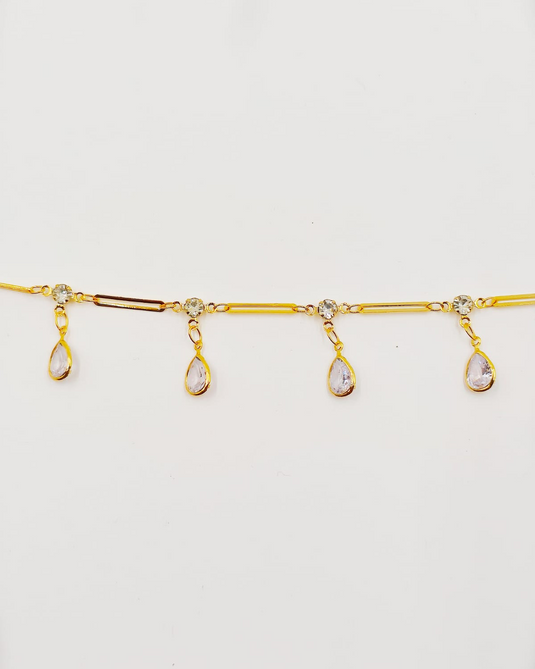 Crystal Drop Charm Bracelet-SG440006