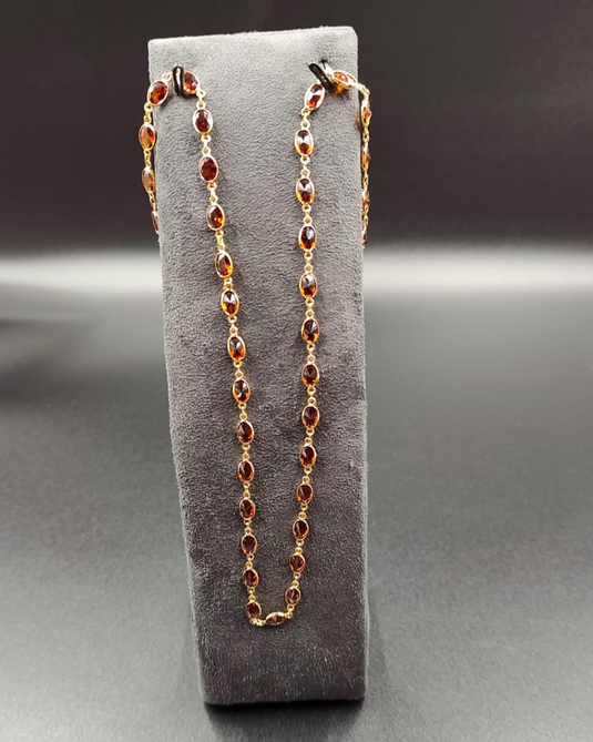 Semi-Precious Brown Stone chain -SG330011