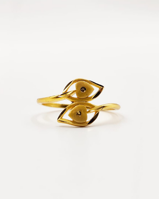 Duo Leaf Charm Ring-SGC1140004