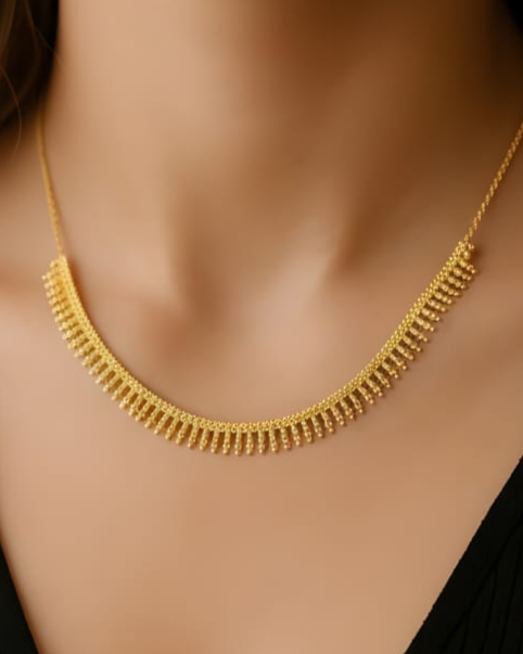 Classic Gold Plated Short Necklace-SG220006