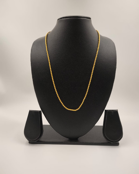 Gold-Plated Rope Twist Chain-SG330003