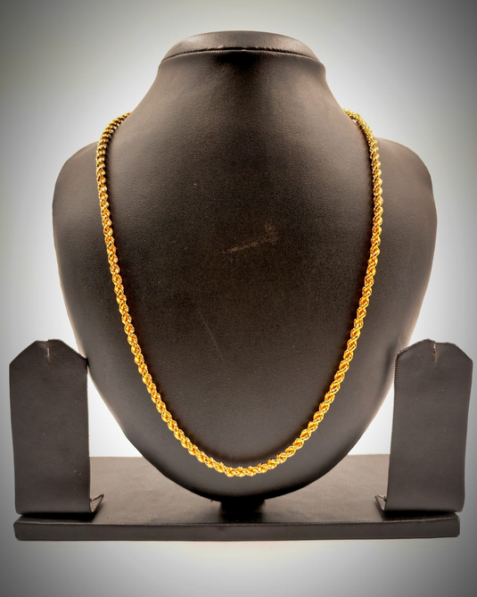 Gold-Plated Rope Twist Chain-SG330009