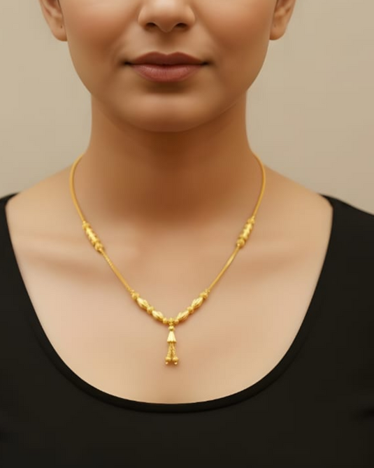 Elegant Gold Covering  Necklace-SG2200011