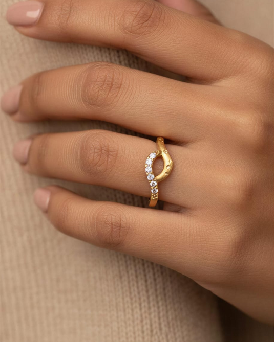 Grace Curve AD Stone Ring-SGC1140012