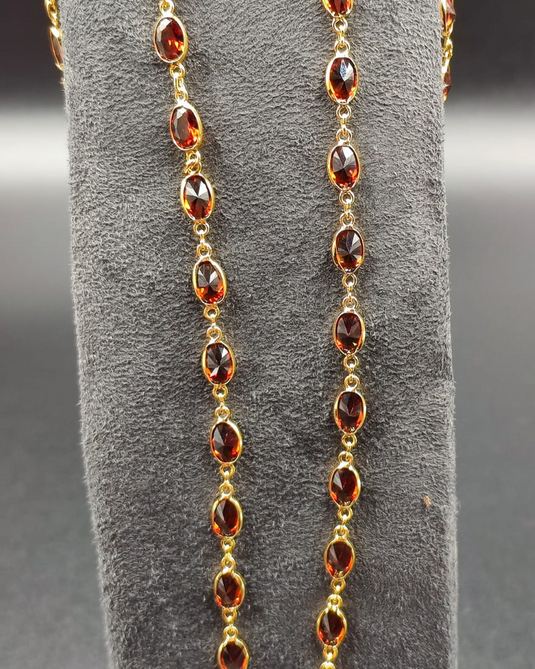 Semi-Precious Brown Stone chain -SG330011