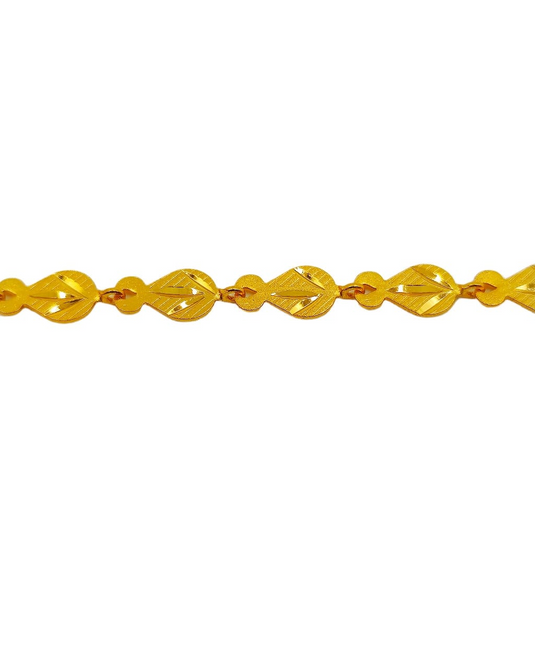 Leaf Pattern Gold Bracelet-SG440005