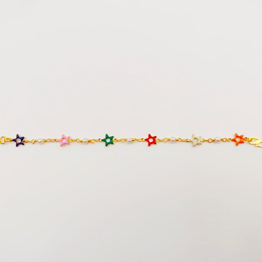 Star Pearl Charm Bracelet-SG440003