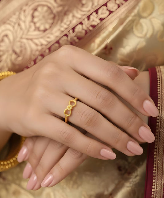 Simple Gold Bow Ring-SGC1140017